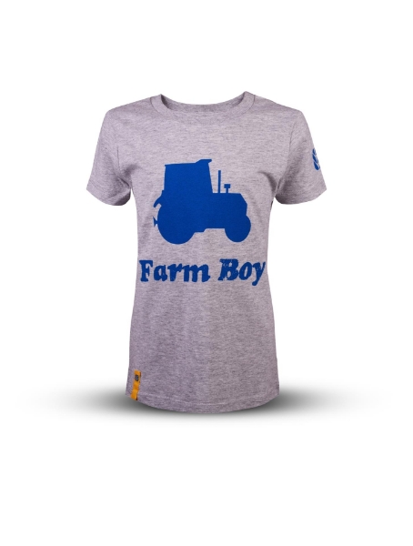 Picture of Boy`s grey tractor T-shirt