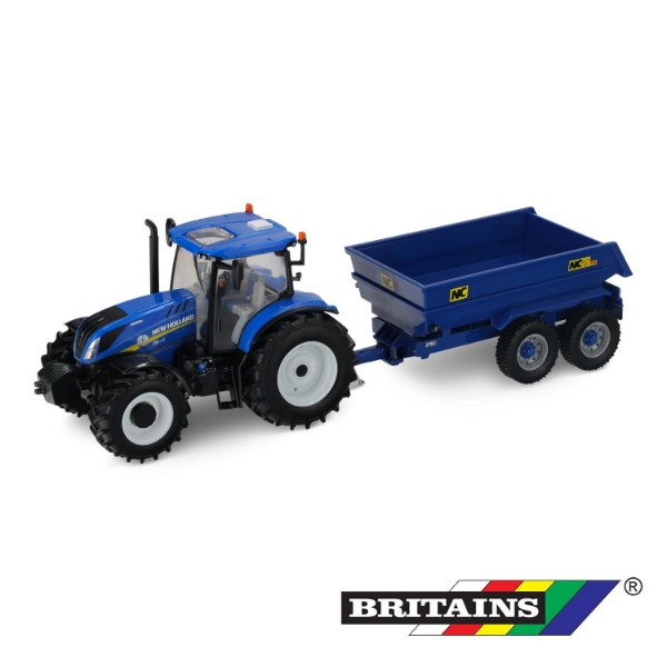 New Holland T6 Traktor mit Anhänger-Spielset