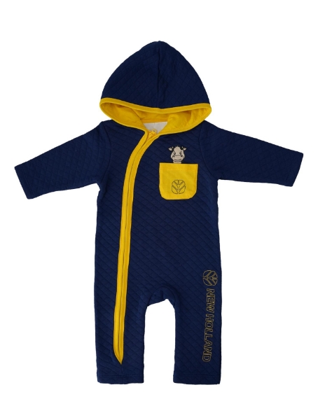 Baby-Jacquard-Overall, blau